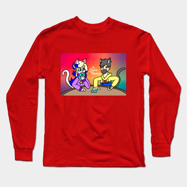 The Game Flames - Rainbow Background Long Sleeve T-Shirt by thefangirl